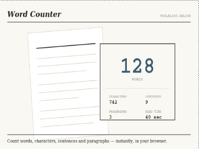 Free Online Word Counter Tool